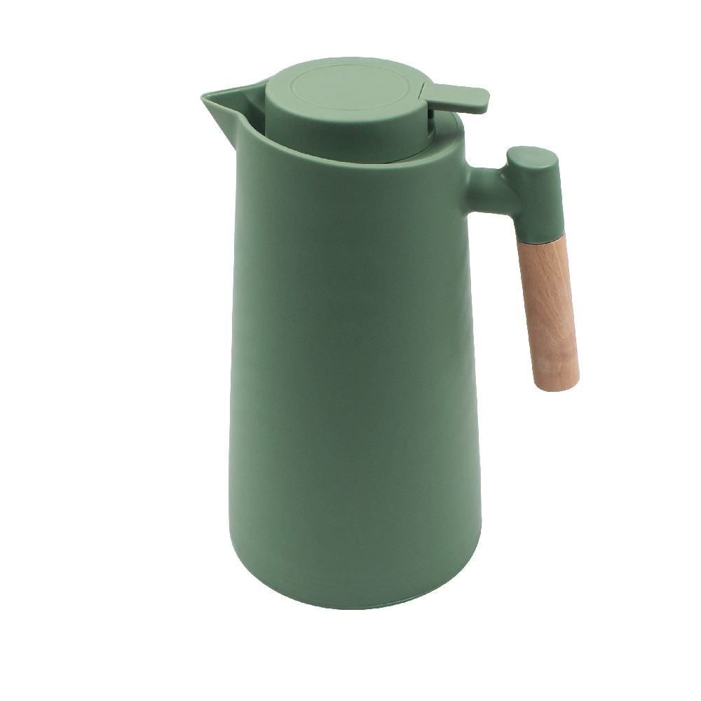 Garrafa Térmica Com Cabo De Madeira 1 Litro Havan Casa - Verde