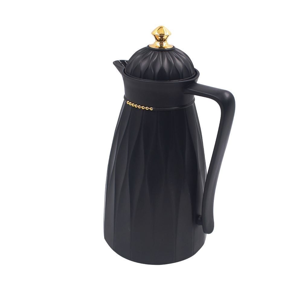 Garrafa Térmica Com Topo Dourado Havan Casa 1 Litro - Preto 