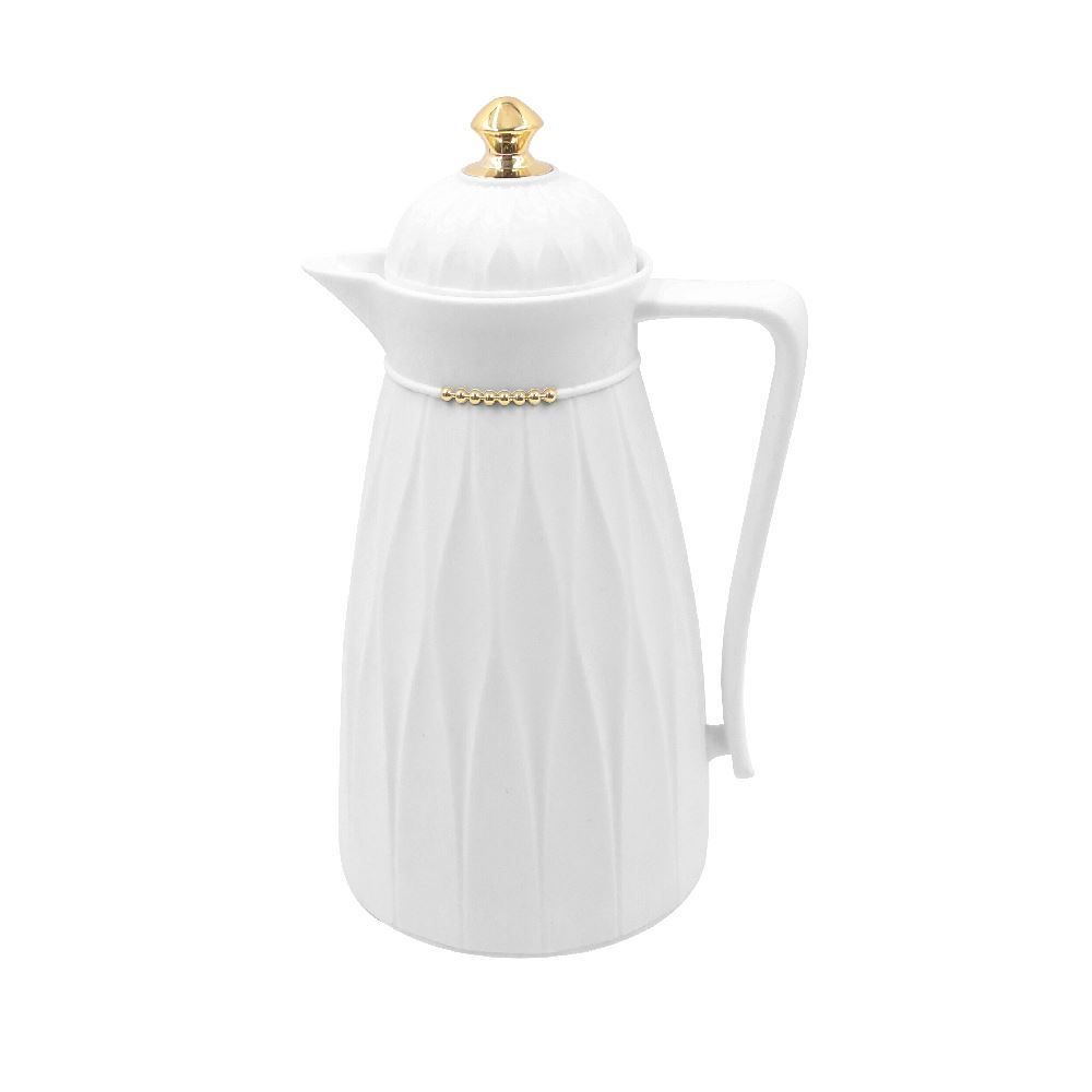 Garrafa Térmica Com Topo Dourado Havan Casa 1 Litro - Branco