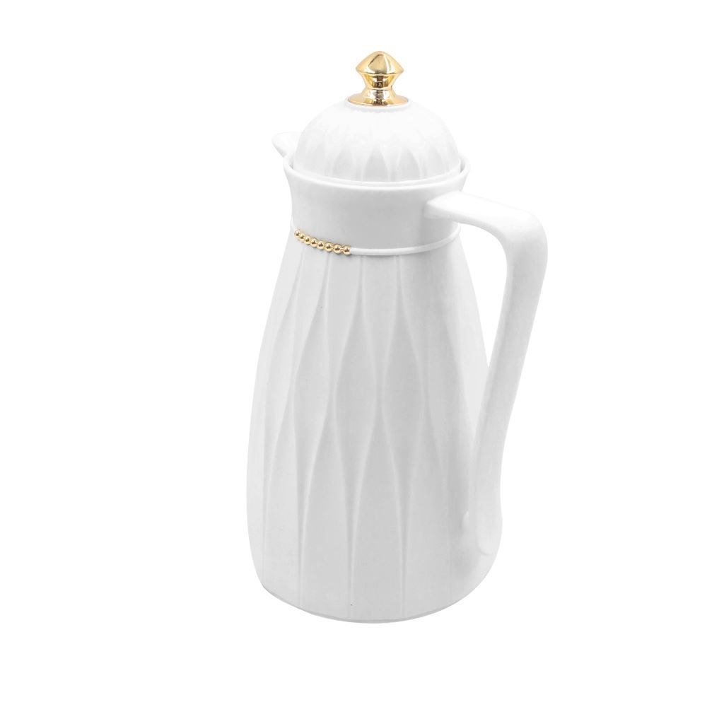 Garrafa Térmica Com Topo Dourado Havan Casa 1 Litro - Branco