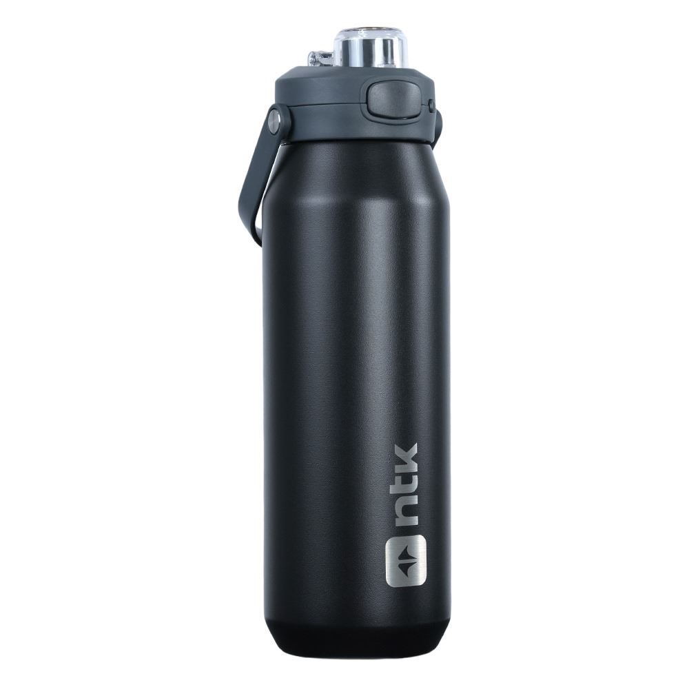 Garrafa Térmica Isomax 1 Litro Aço Inoxidável Nautika - Preta