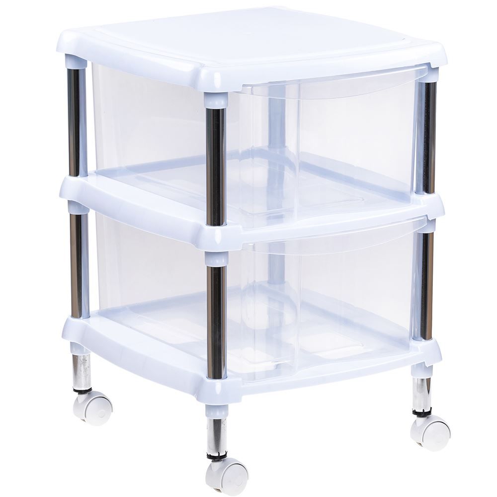 Gaveteiro De 2 Gavetas Com Rodízios Niquelplast - 6174