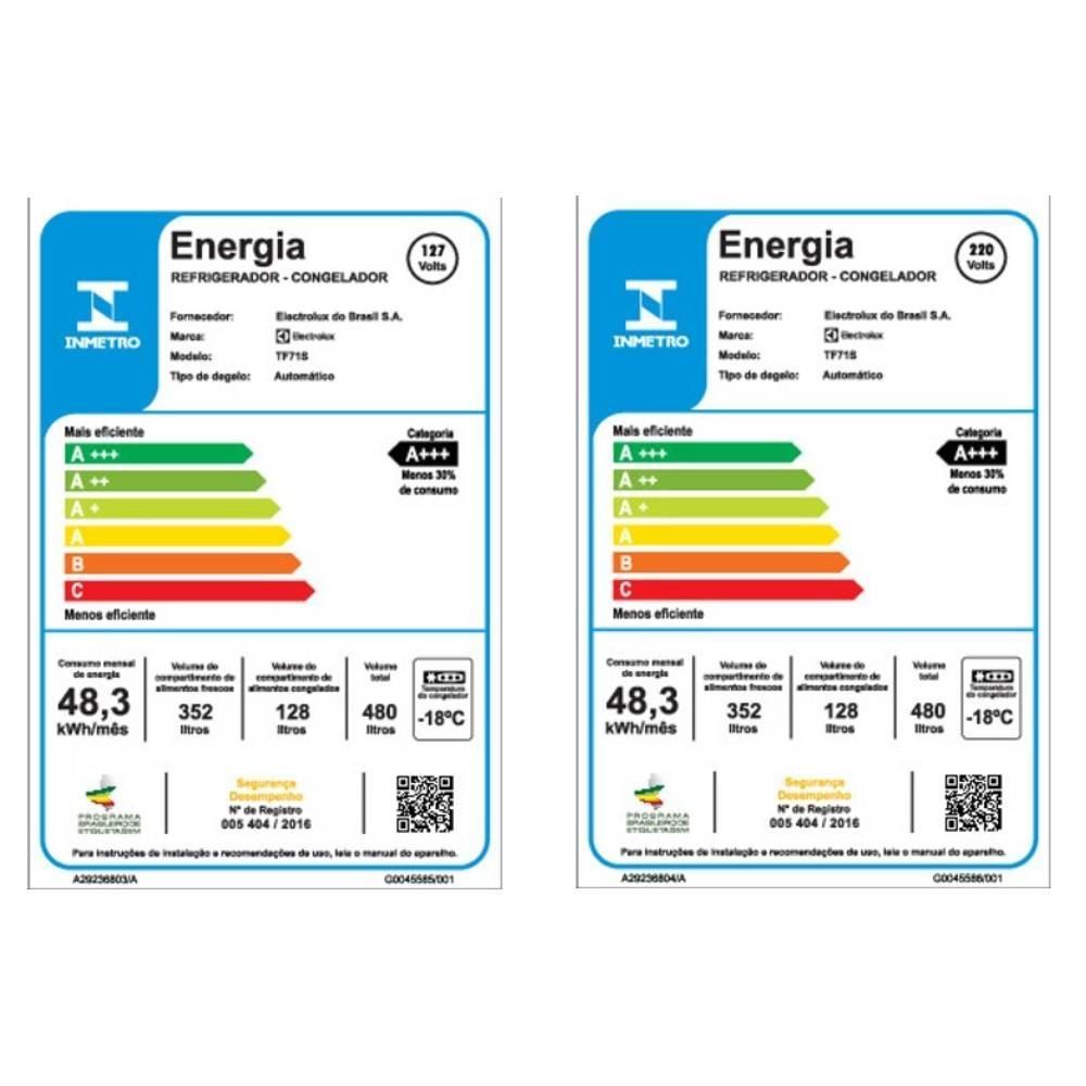 Geladeira Electrolux Frost Free com AutoSense 480L Inox Look 480 Litros