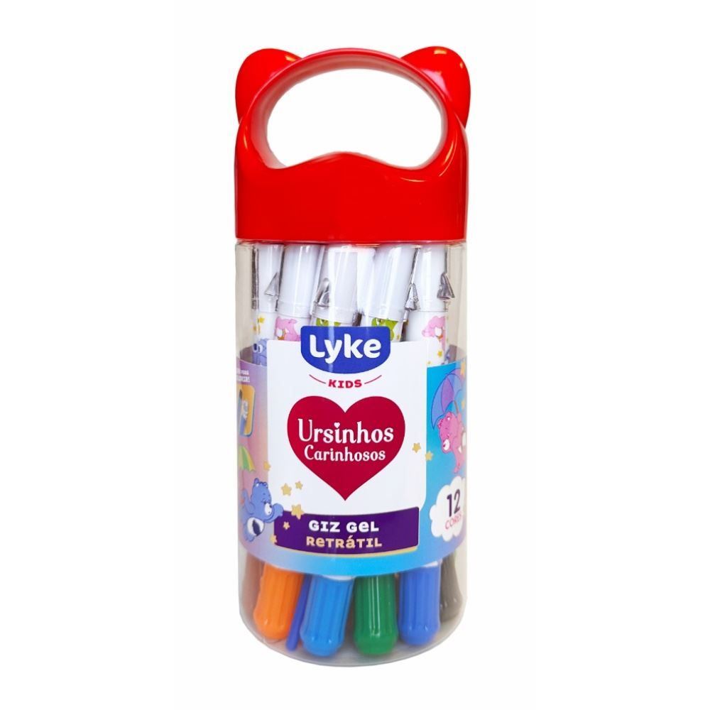 Giz Retrátil Ursinhos Carinhosos Lyke - 12 Unidades