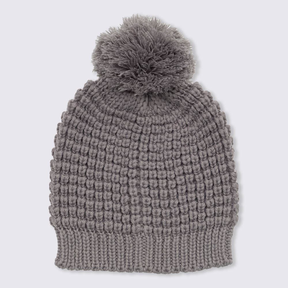 Gorro Tamanho Único Com Pompom Patrícia Foster - CINZA MEDIO U