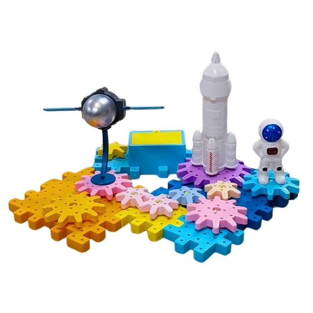 Blocos Espaciais Construção Com Engrenagem Steam Nettoy - 40049