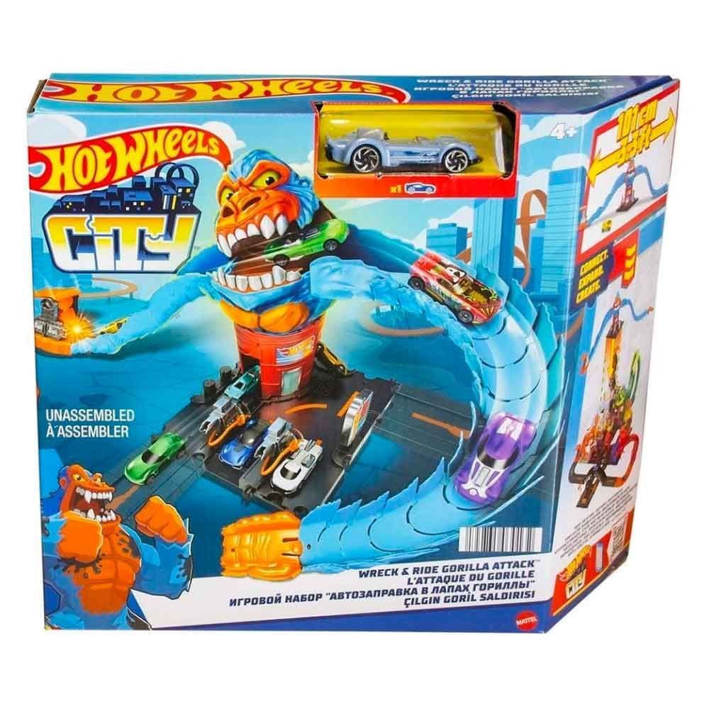 Hot Wheels Pista City Posto Ataque Do Gorila Mattel - HDR30