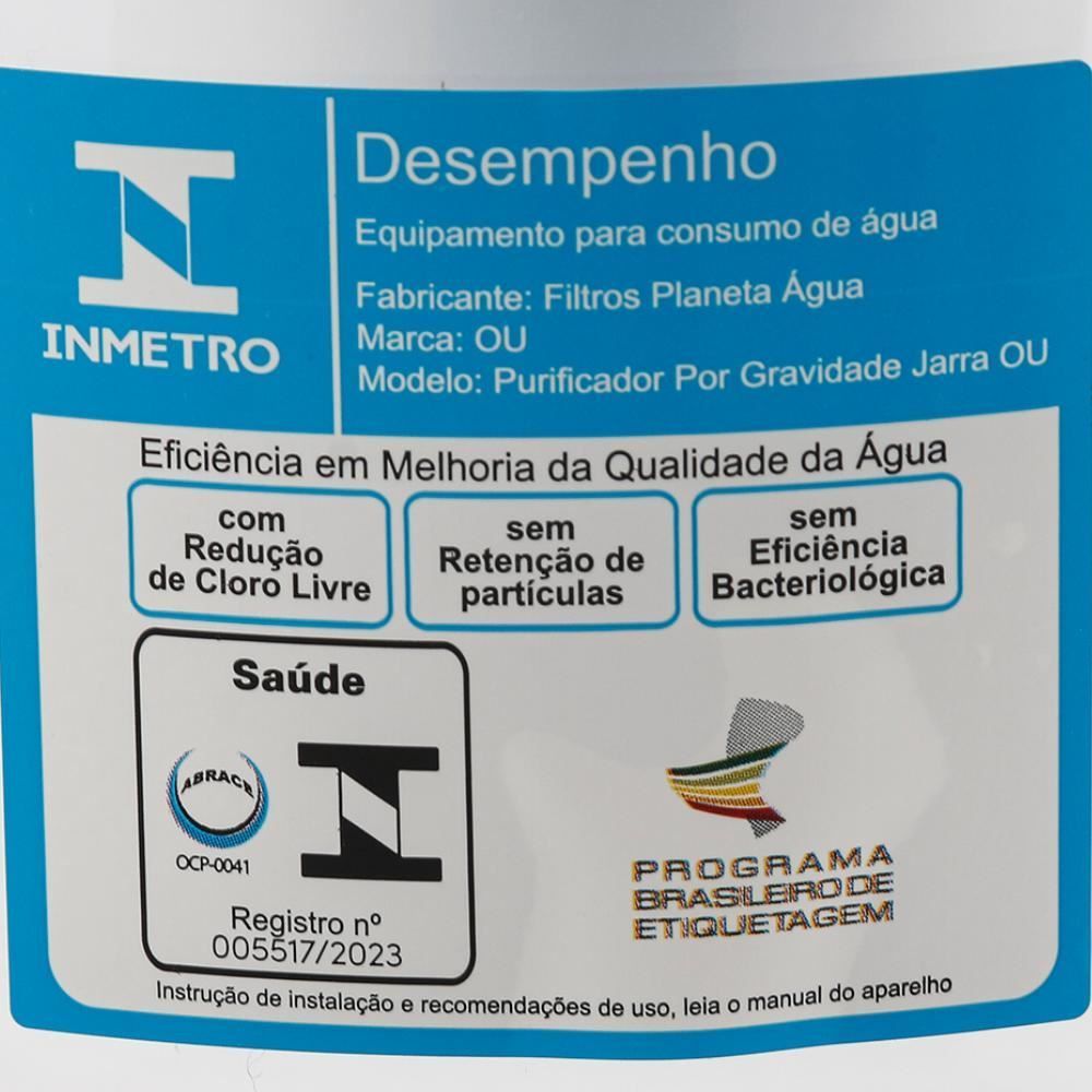 Jarra Com Purificador Água Clear Fresh Ou 1L - Transparente