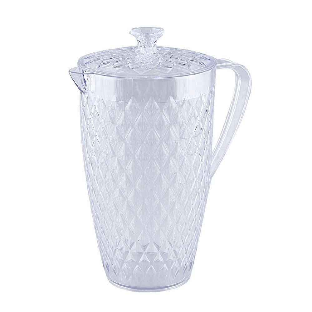 Jarra Com Tampa Glamour Plasútil 2 Litros - Transparente