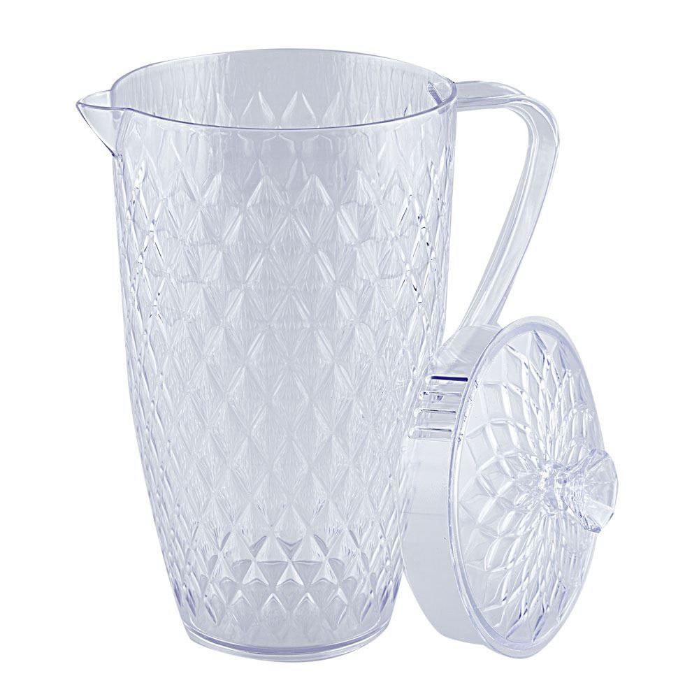 Jarra Com Tampa Glamour Plasútil 2 Litros - Transparente