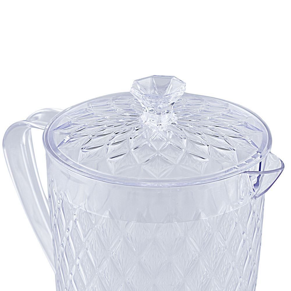 Jarra Com Tampa Glamour Plasútil 2 Litros - Transparente