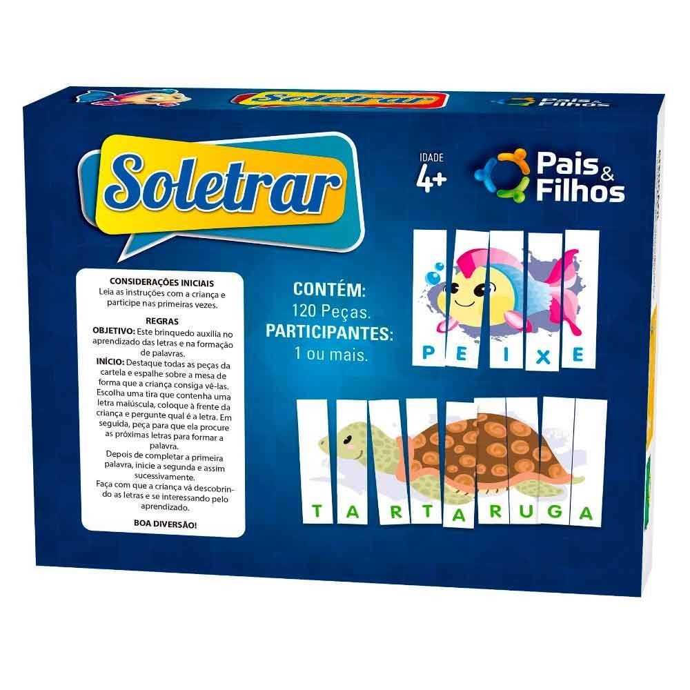 Jogo Brincar De Aprender Soletrar 120 Peças Pais & Filhos Gala - 2897