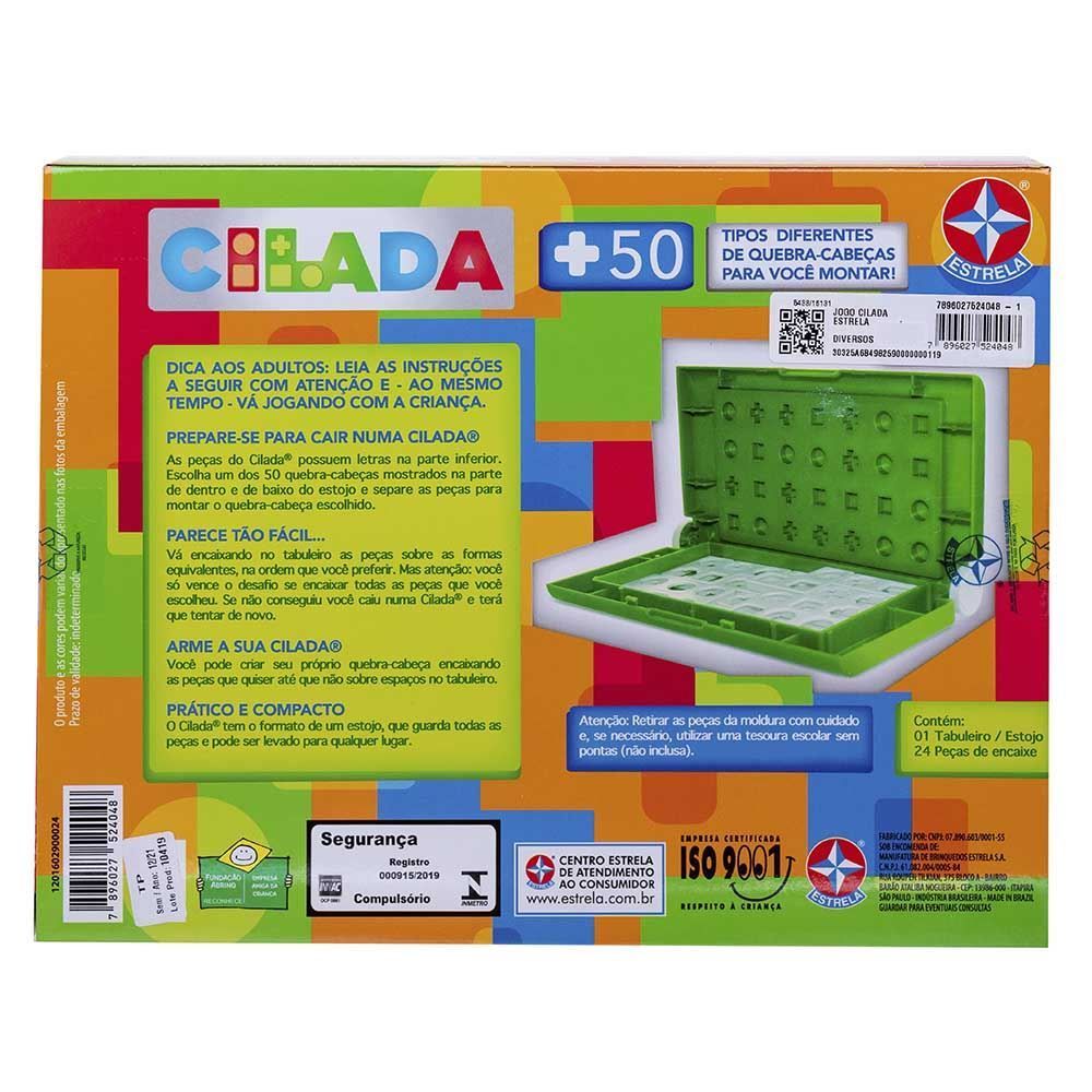 Jogo Cilada Estrela Com 24 Peças De Encaixe Nova Edição - 16.30.67