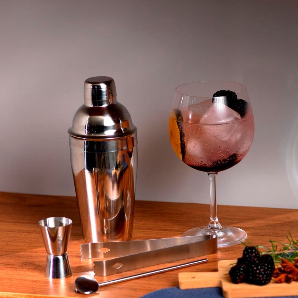 Jogo Coqueteleira Inox Havan Casa 4 Peças - Prata