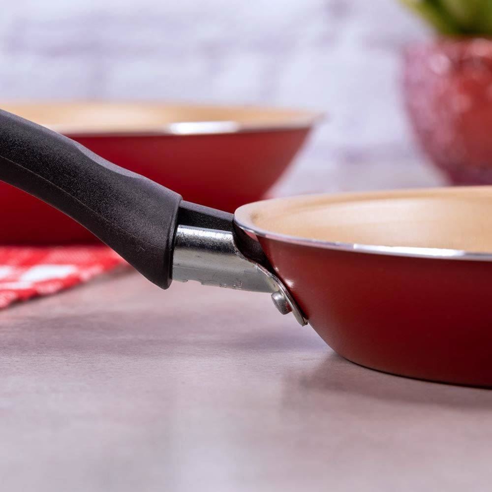 Jogo De 2 Frigideiras Em Alumínio Turim Tramontina - Vermelho