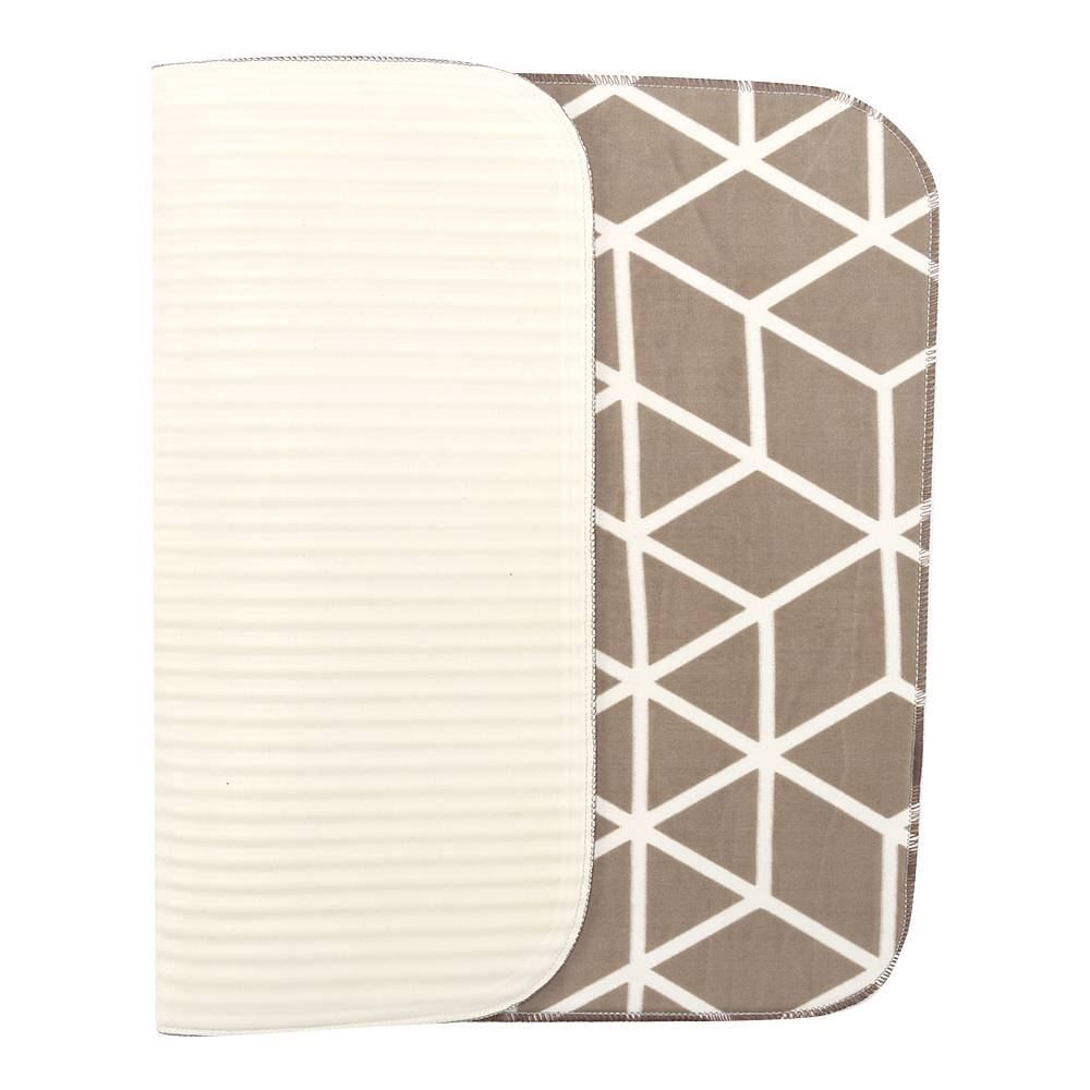 Jogo De Banheiro 3 Peças Tecil Antiderrapante Pop - Geo Bege