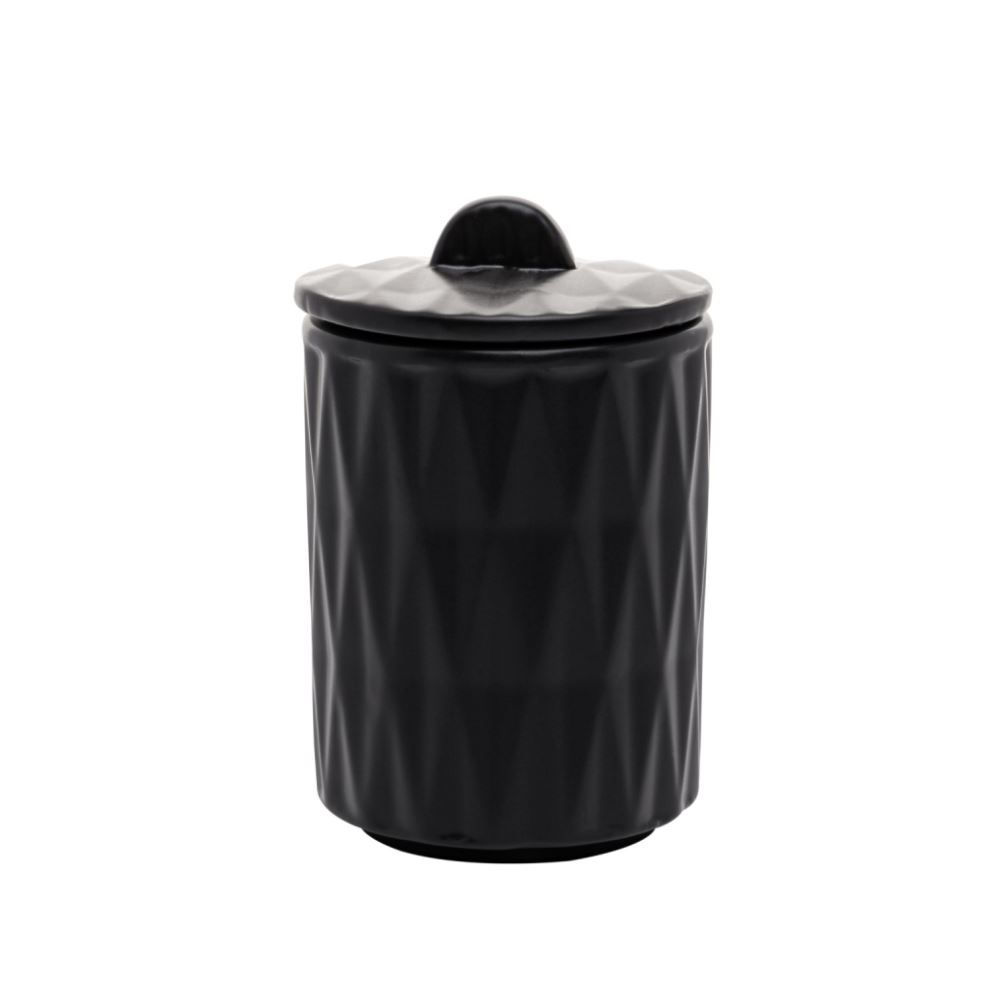 Jogo De Banheiro De Cerâmica 2 Peças Deli Diamond Lyor - Preto