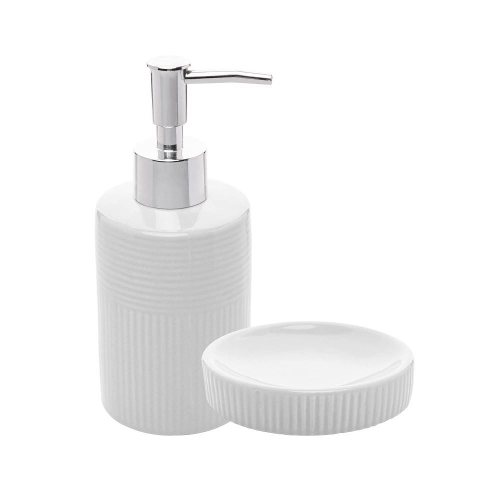 Jogo De Banheiro De Cerâmica Essência 2 Peças Wolff - Branco