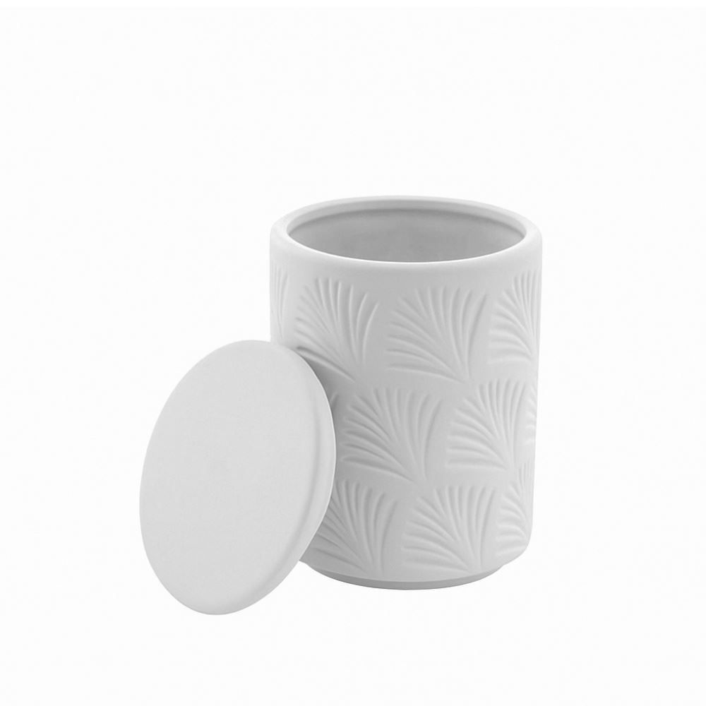 Jogo De Banheiro De Cerâmica Leaf 2 Peças - Branco