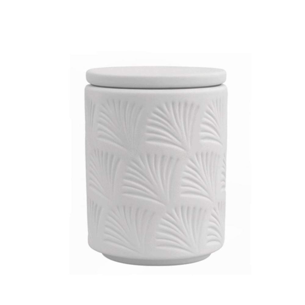 Jogo De Banheiro De Cerâmica Leaf 2 Peças - Branco