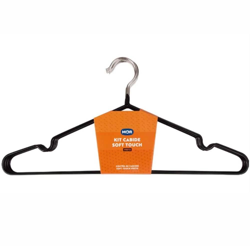 Jogo De Cabide Soft Touch - PRETO