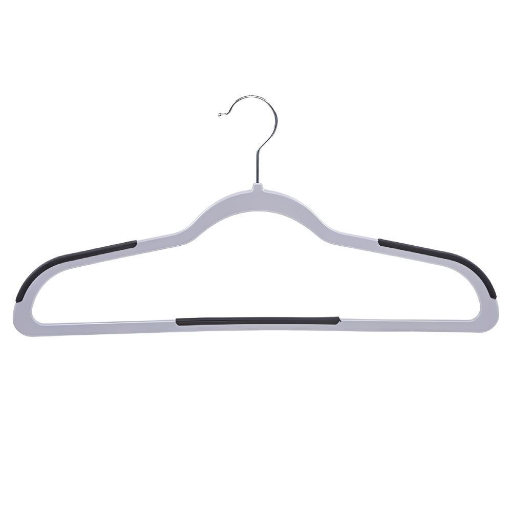 Jogo de Cabides Antiderrapantes 12 Peças Havan Casa - Preto e Cinza