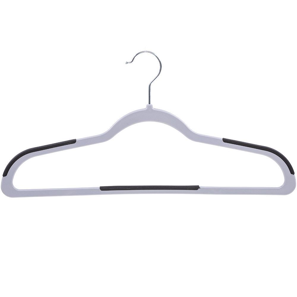 Jogo De Cabides Antiderrapantes 12 Peças Solecasa - Preto e Cinza