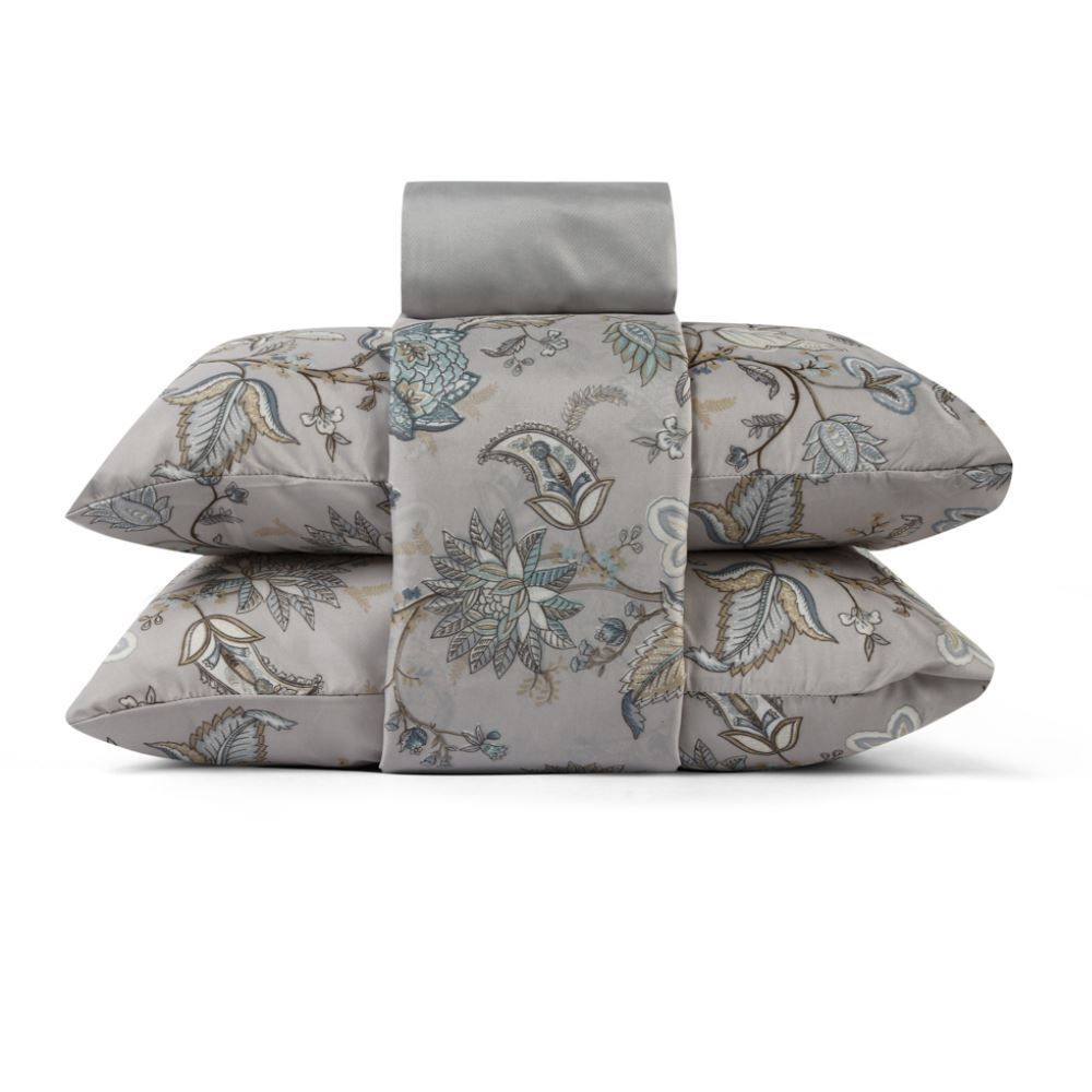 Jogo De Cama Solteiro Microfibra 150 Fios Havan Casa 3 Peças - Festival Flowers Azul 