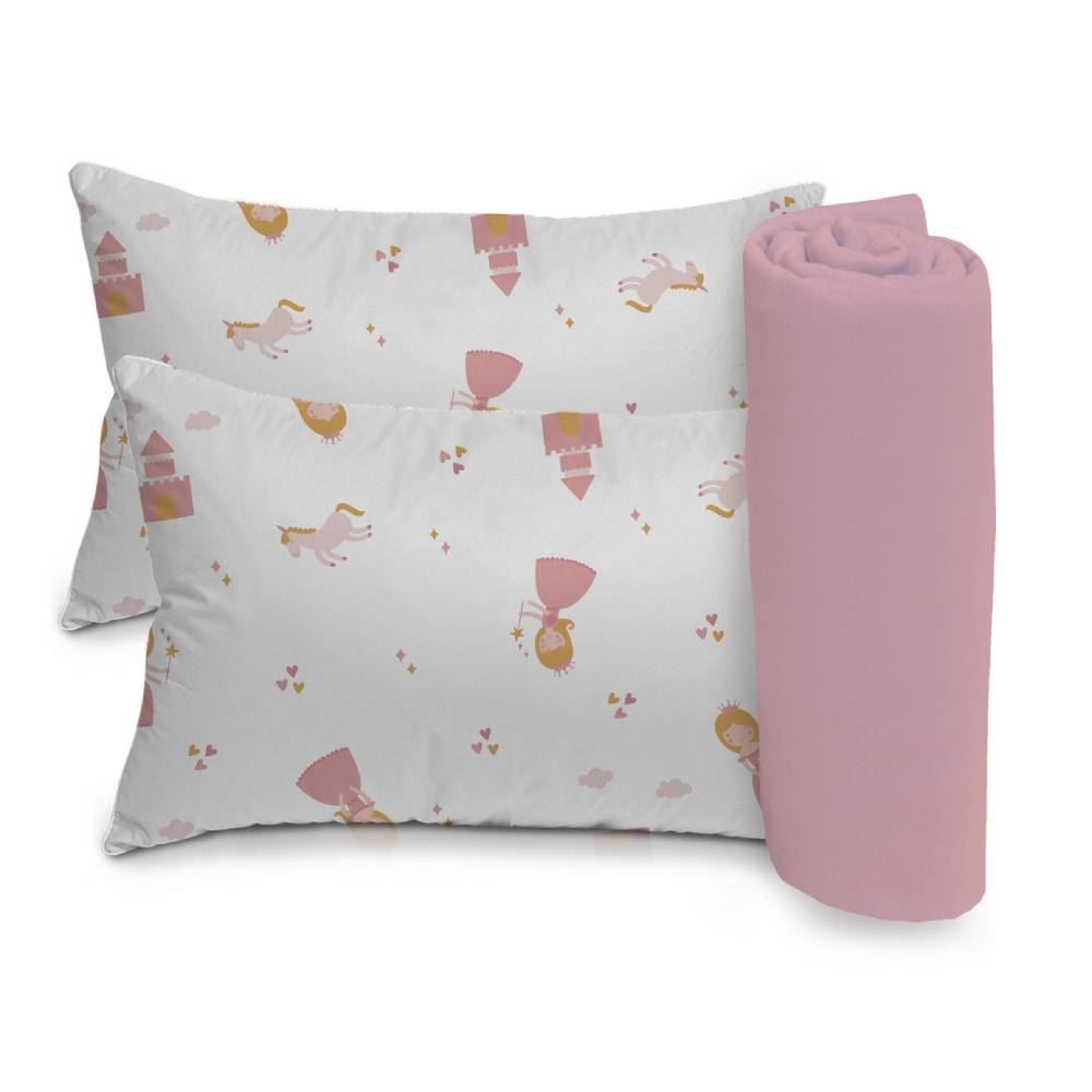 Jogo De Cama Bebê 100% Algodão Havan Baby 3 Pçs - Princesa