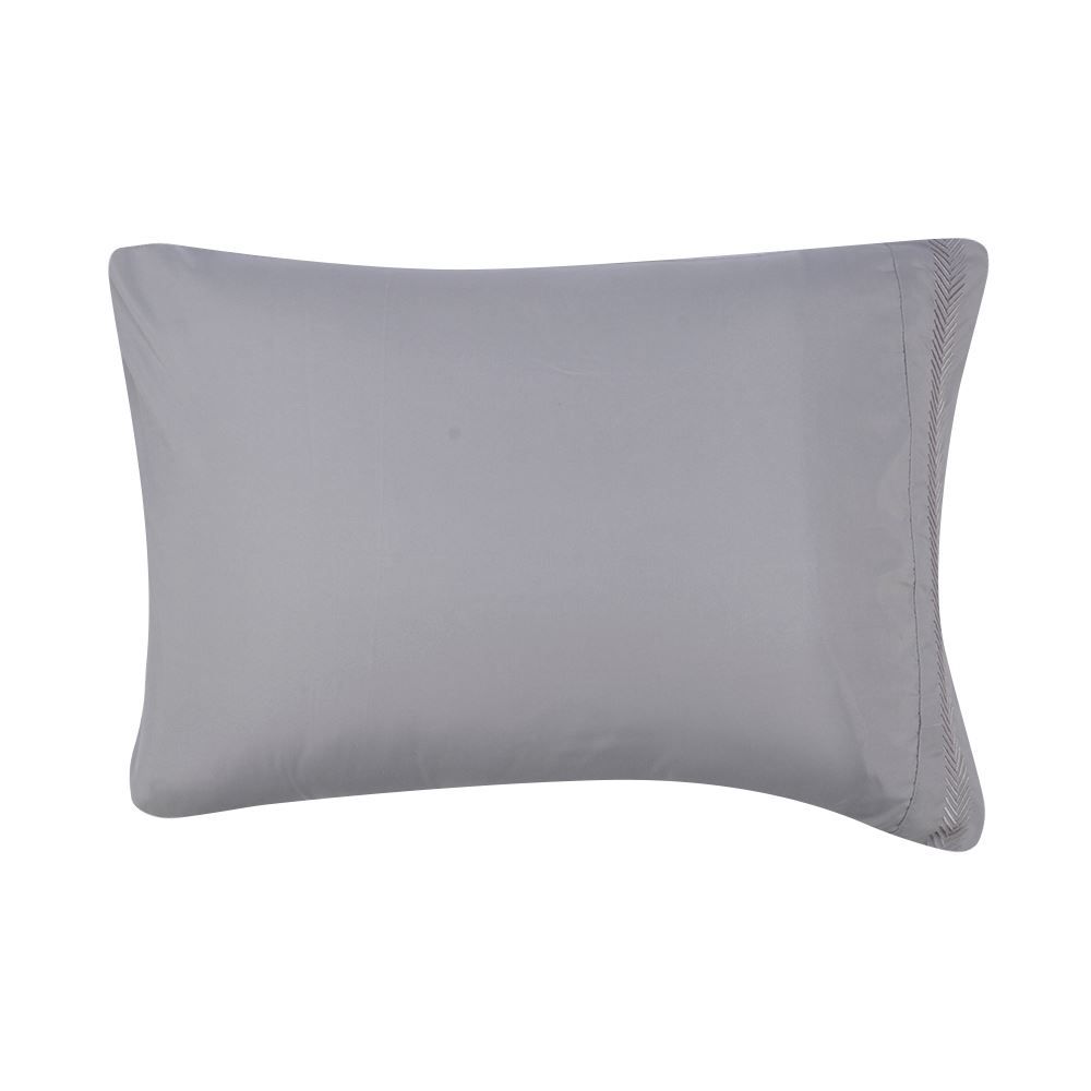 Jogo de Cama Bordado Queen Havan Casa 4 pçs - Cinza Amianto