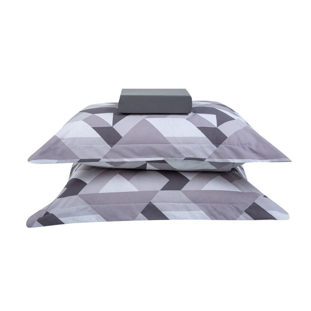 Jogo De Cama Casal 100% Algodão Buona Fortuna 3 Pcs  - Heitor Chumbo