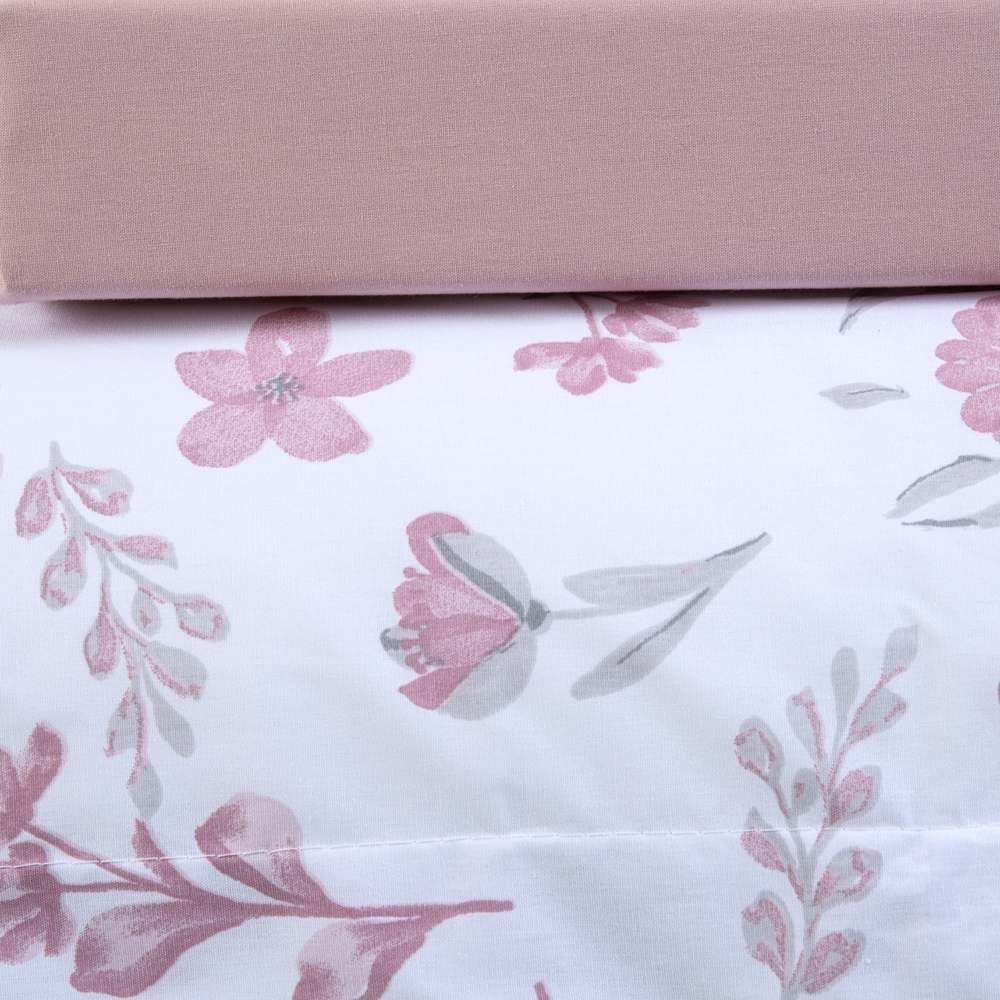 Jogo De Cama Casal 100% Algodão Buona Fortuna 3 Pcs  - Nina Rosa