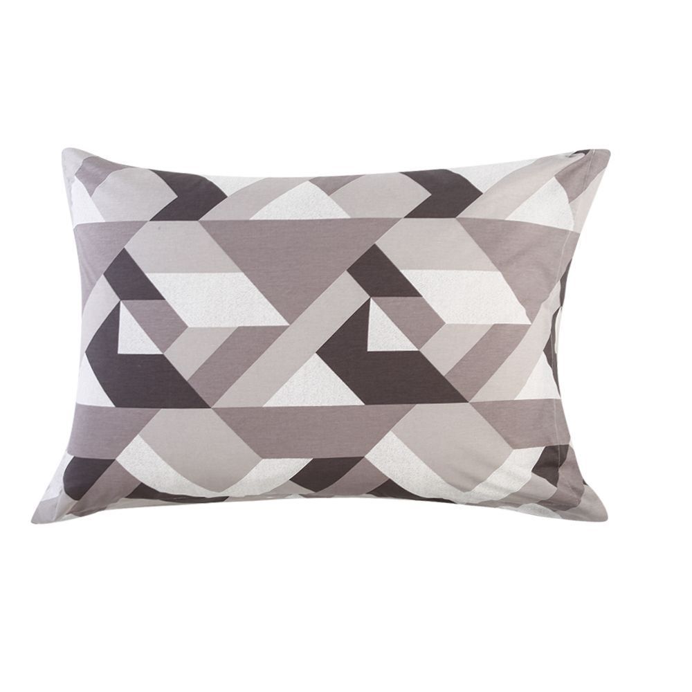 Jogo De Cama Casal Percal 200 Fios Buona Fortuna 3 Pçs  - Textura Heitor Chumbo