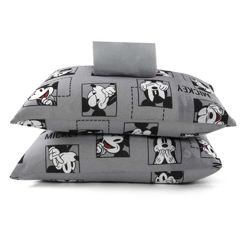Jogo De Cama Casal Estampado Malha Disney 3 Pçs - Mickey Film