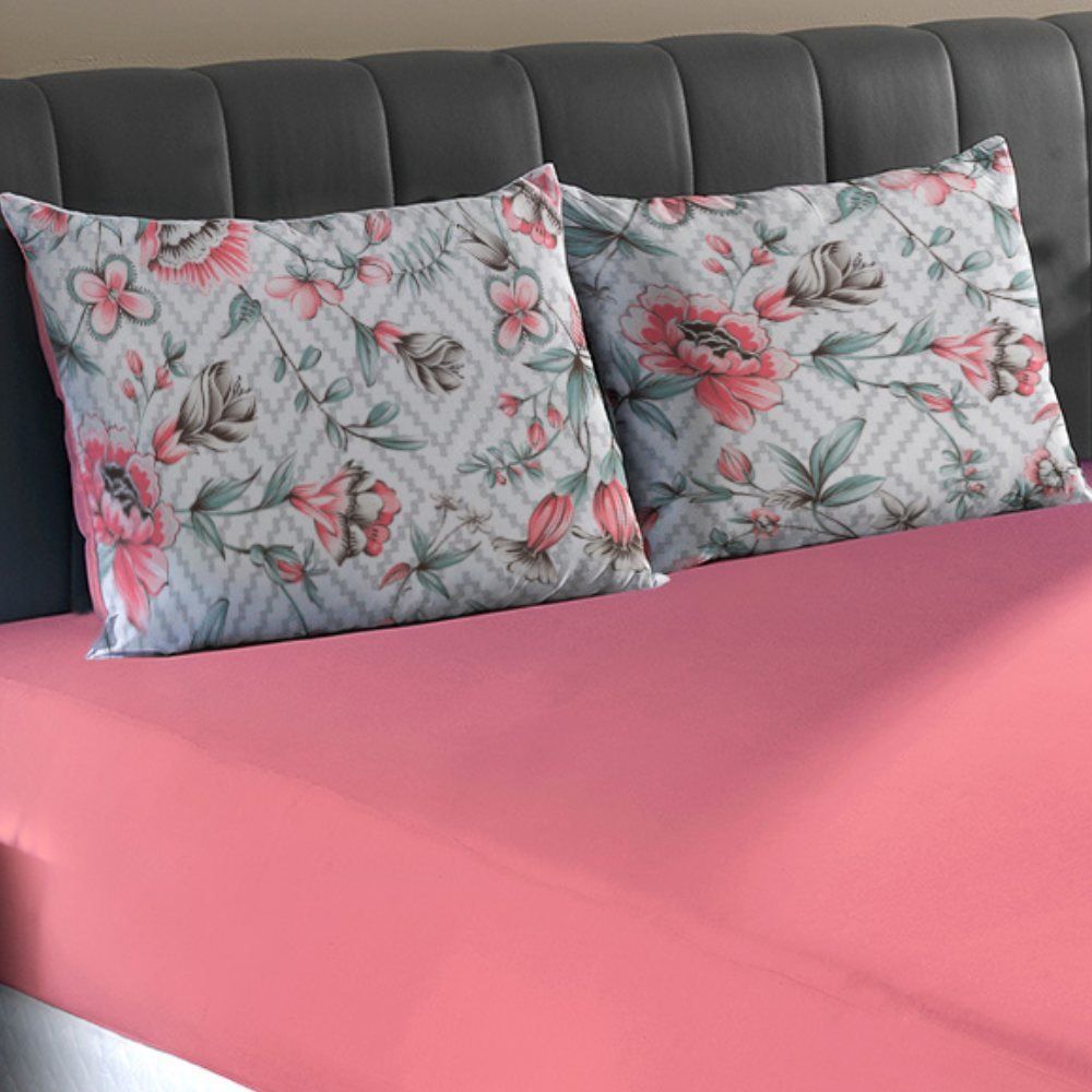 Jogo de Cama Casal Malha 100% Algodão Solecasa 3 pçs - Lorena Goiaba