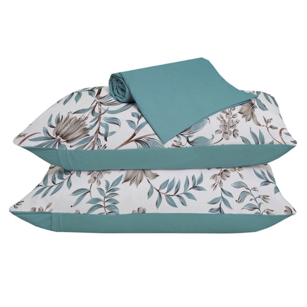 Jogo De Cama Casal Malha 100% Algodão Solecasa 3 Pçs - Lorraine Retrô