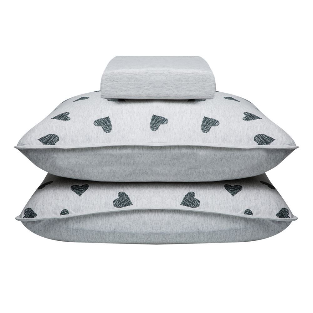 Jogo De Cama Casal 3 Peças Mescla Urban Confort - Corações