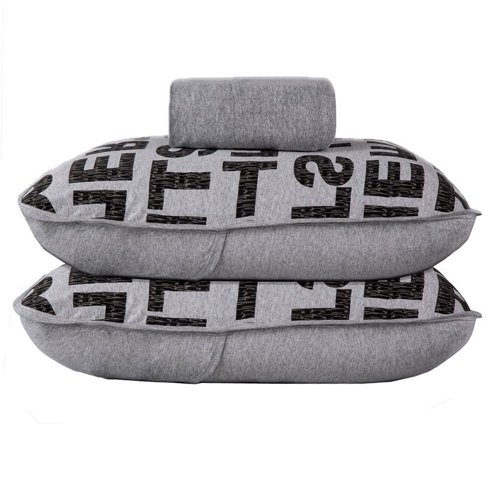 Jogo De Cama Casal 3 Peças Mescla Urban Confort - Letras