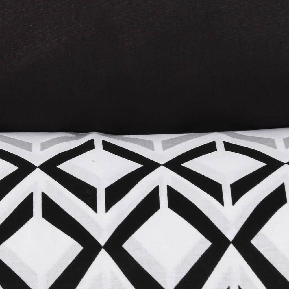 Jogo De Cama Casal Percal 200 Fios Buona Fortuna 4 Pçs - Benicio Preto