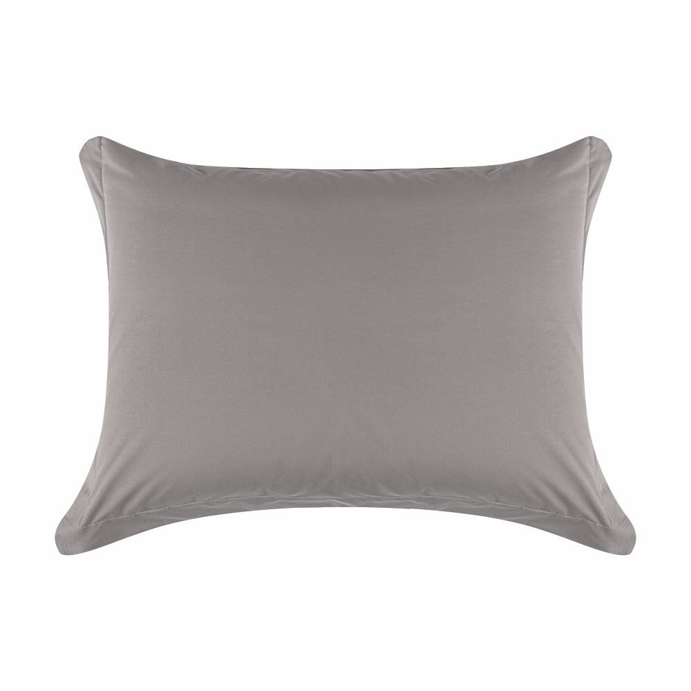 Jogo De Cama Casal Percal Buona Fortuna 4 Pçs - Cinza Prata