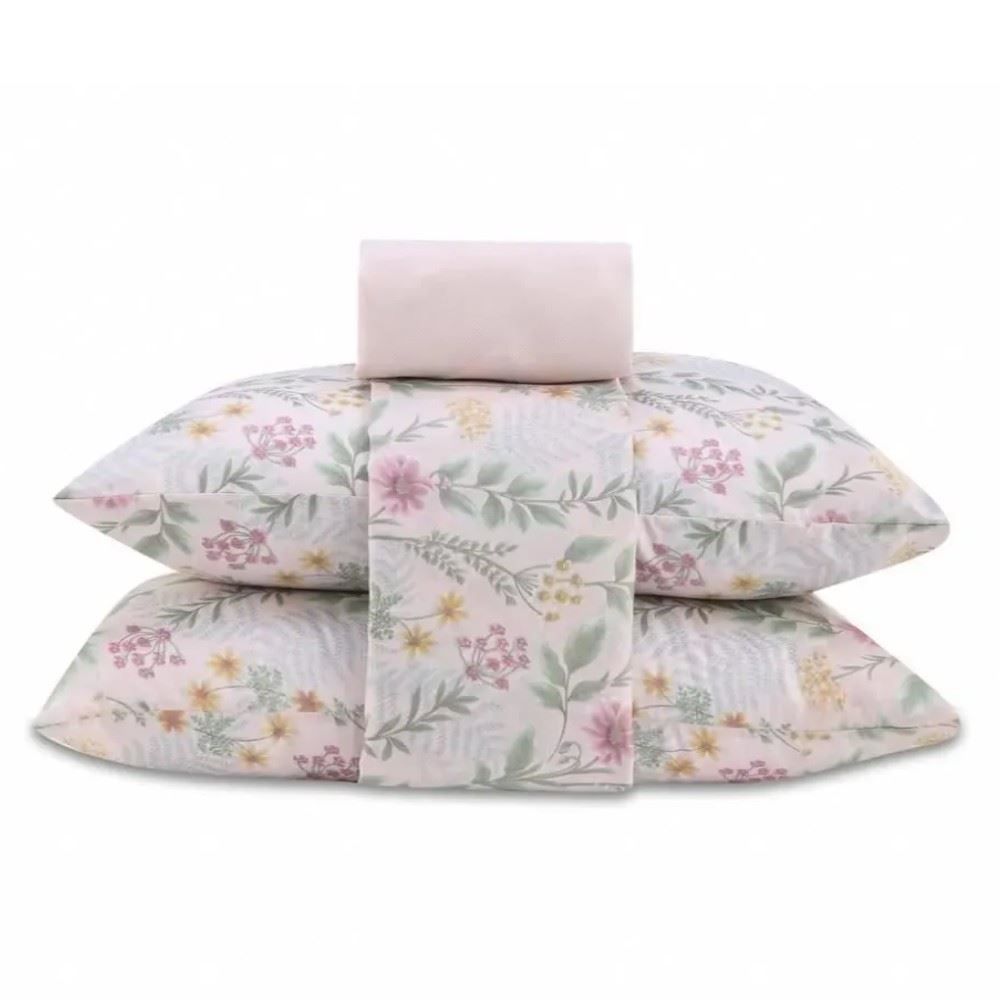 Jogo De Cama Casal Microfibra 150 Fios Havan Casa 4 Peças - Iris Flowers