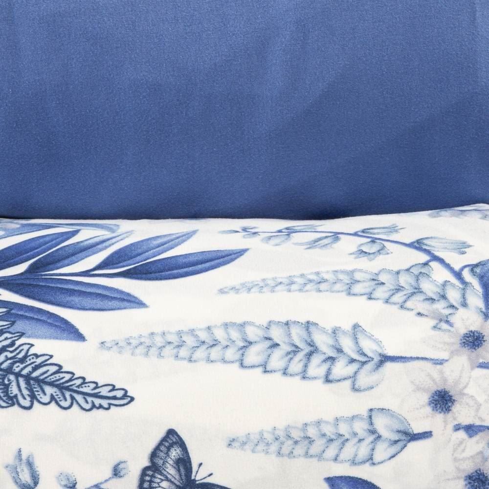 Jogo De Cama Casal Micropercal Havan Casa 4 Pçs - Elegance Branco Flowers