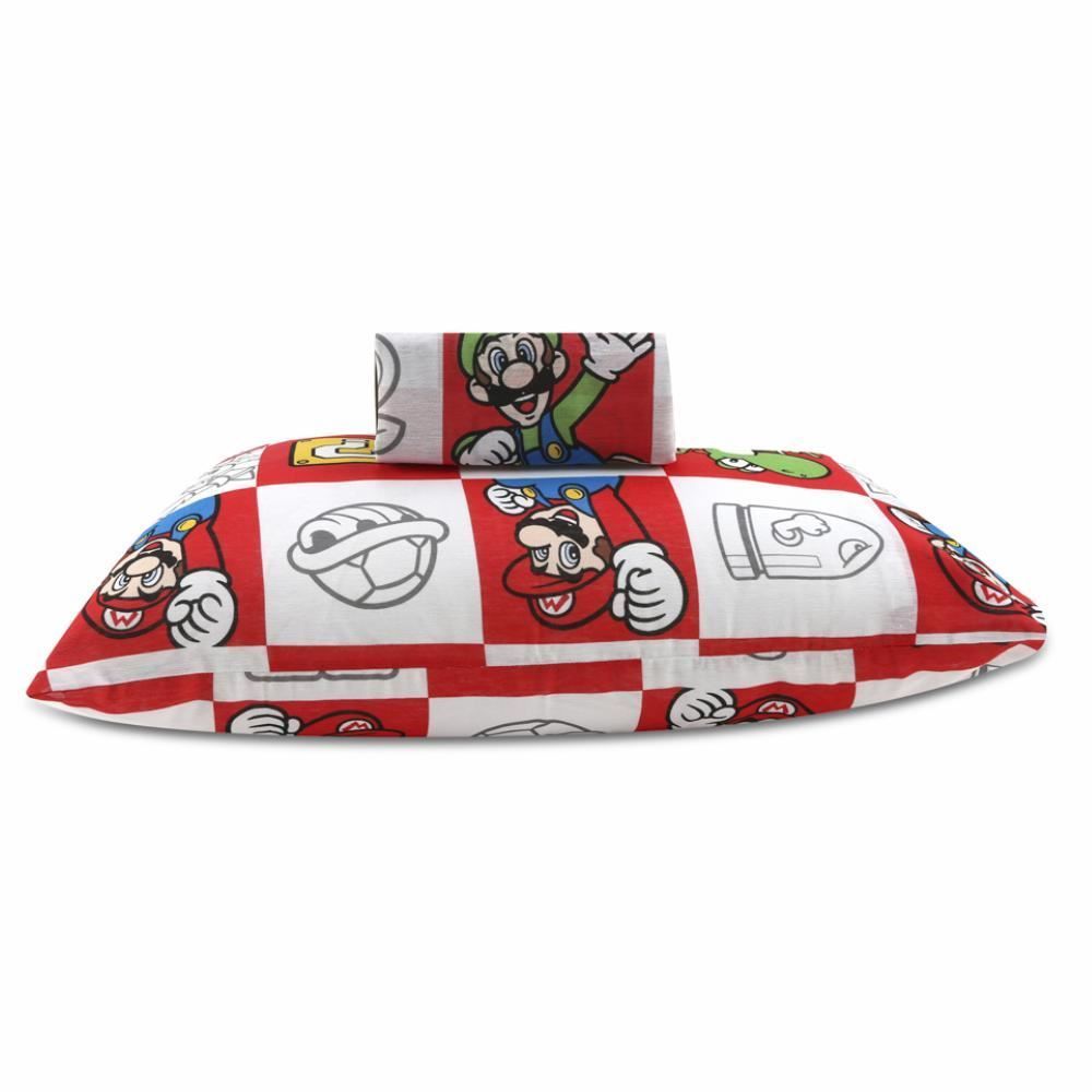 Jogo De Cama Infantil Solteiro2 Pçs - Super Mario