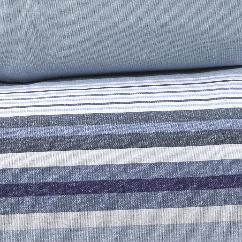 Jogo De Cama King 100% Algodão Royale 4 Peças - Theo Azul