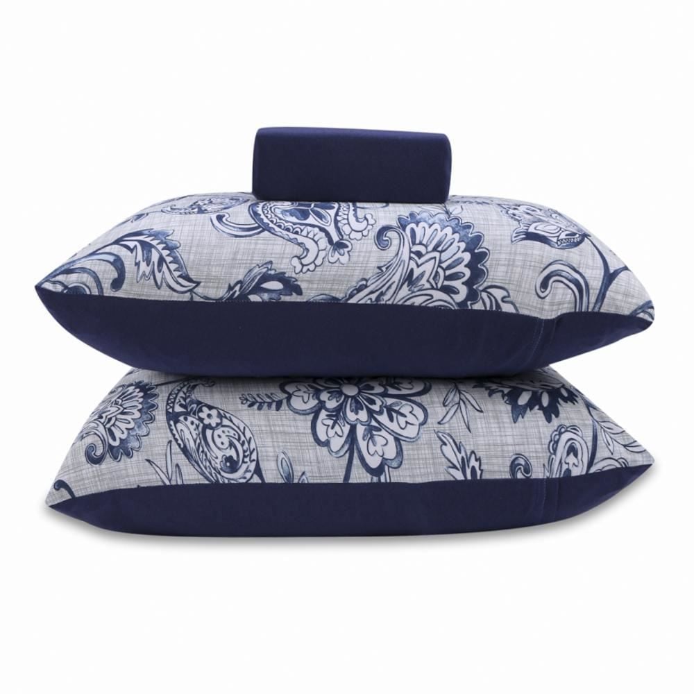 Jogo De Cama King Malha Havan Casa 3 Peças - Zafiro Marinho