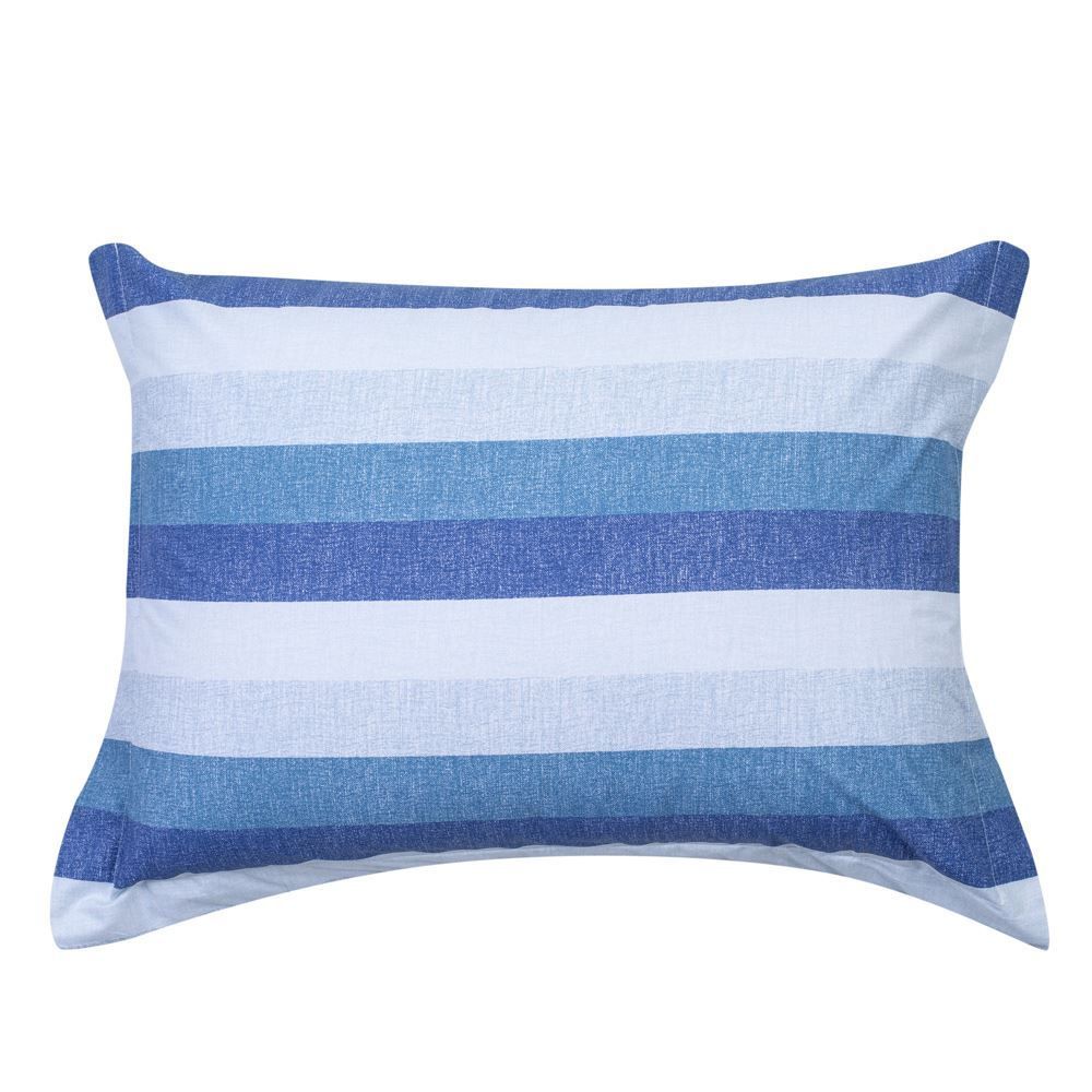 Jogo De Cama King Percal 100% Algodão Buona Fortuna  4 Pçs - Caio Azul