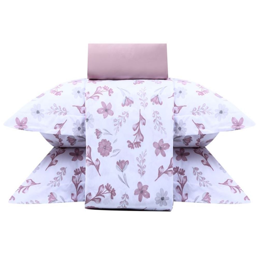 Jogo De Cama King Percal 100% Algodão Buona Fortuna  4 Pçs - Nina Rosa