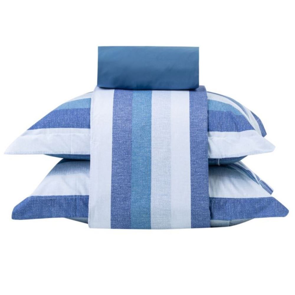 Jogo de Cama King 4Peças Buona Fortuna - Caio Azul