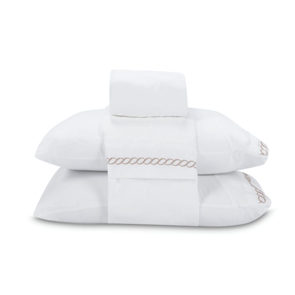 Jogo De Cama King Bordado Havan Casa 4 Pçs - Branco