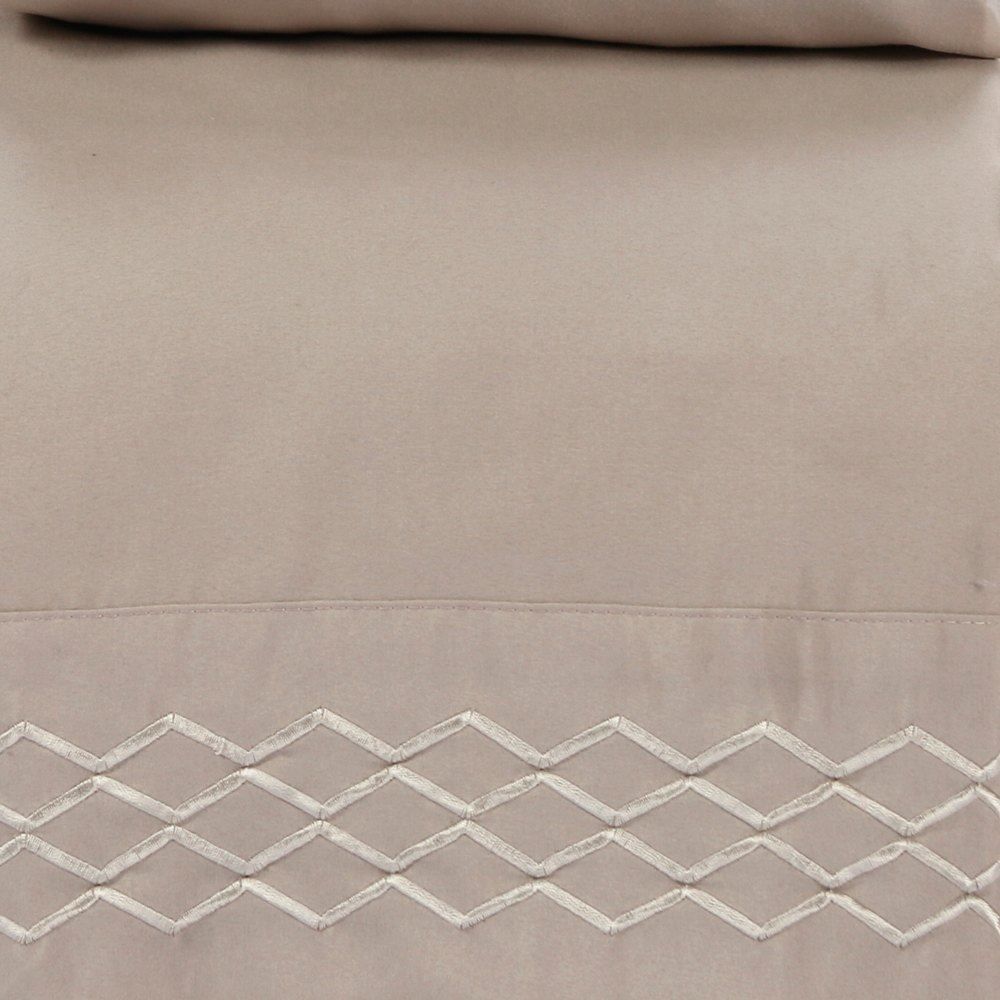 Jogo De Cama King Bordado Havan Casa 4 Pçs - Cru